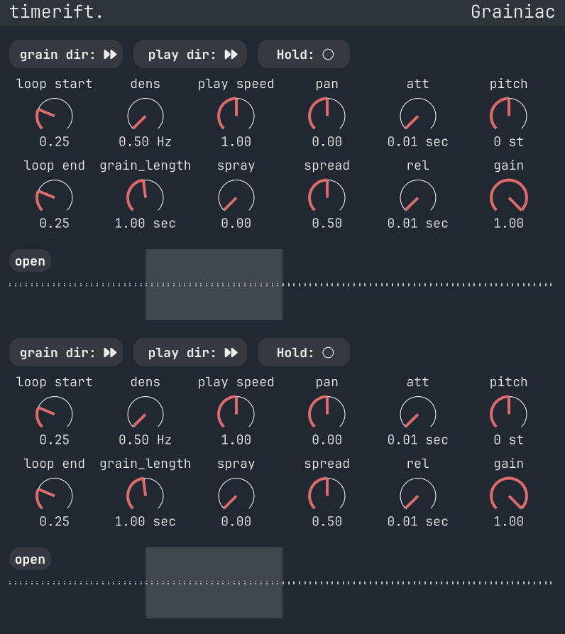 Grainiac granular sampler interface